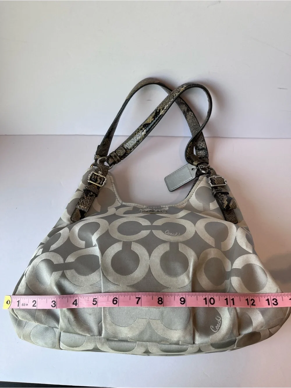 Vintage Coach 17689 Madison Op Art Maggie Shoulder Bag